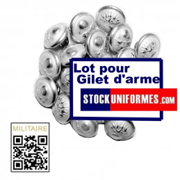 Lot de boutons Gendarmerie Départementale pour Gilet d'Arme - 15 boutons