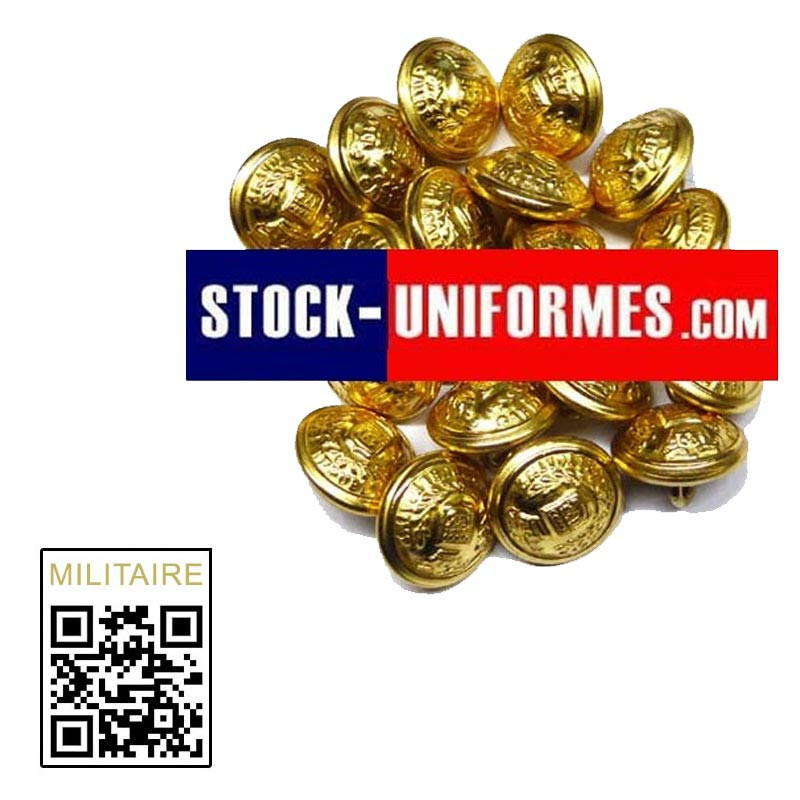 Lot de boutons Garde Républicaine pour Gilet d'Arme 15 boutons