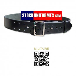 Ceinturon Cuir Noir 45 mm de large