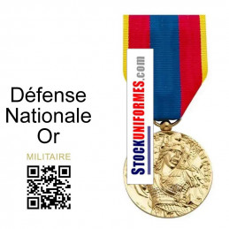 Médaille ordonnance Défense Nationale Or AGRAFE EN OPTION