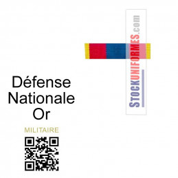 Barrette Défense Nationale Or AGRAFE EN OPTION - 2 agrafes maximum