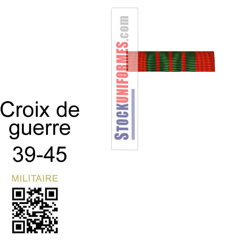 Barrette dixmude Croix de Guerre 1939 1945