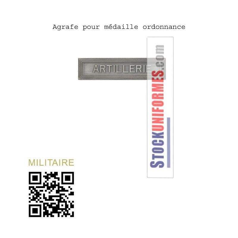 Agrafe Ordonnance ARTILLERIE pour médaille Défense Nationale
