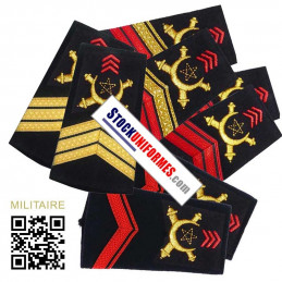 Fourreaux d'épaules ARTILLERIE 68e RA choix du grade