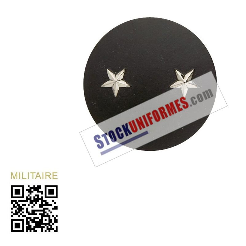 Insigne de Béret Général 2 Etoiles Argent