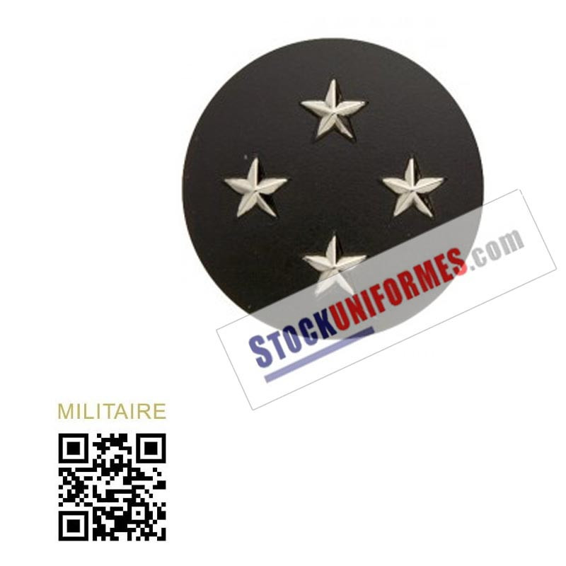 Insigne de Béret Général 4 Etoiles Argent