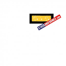 Barrette de décoration confectionnée sur drap noir 1 ruban