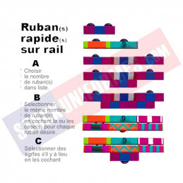 BARRETTES DIXMUDE DE DECORATION SUR RAIL RAPIDE AVEC PINS