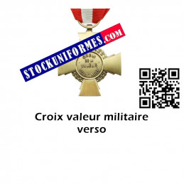 Croix de la Valeur Militaire médaille ordonnance VERSO