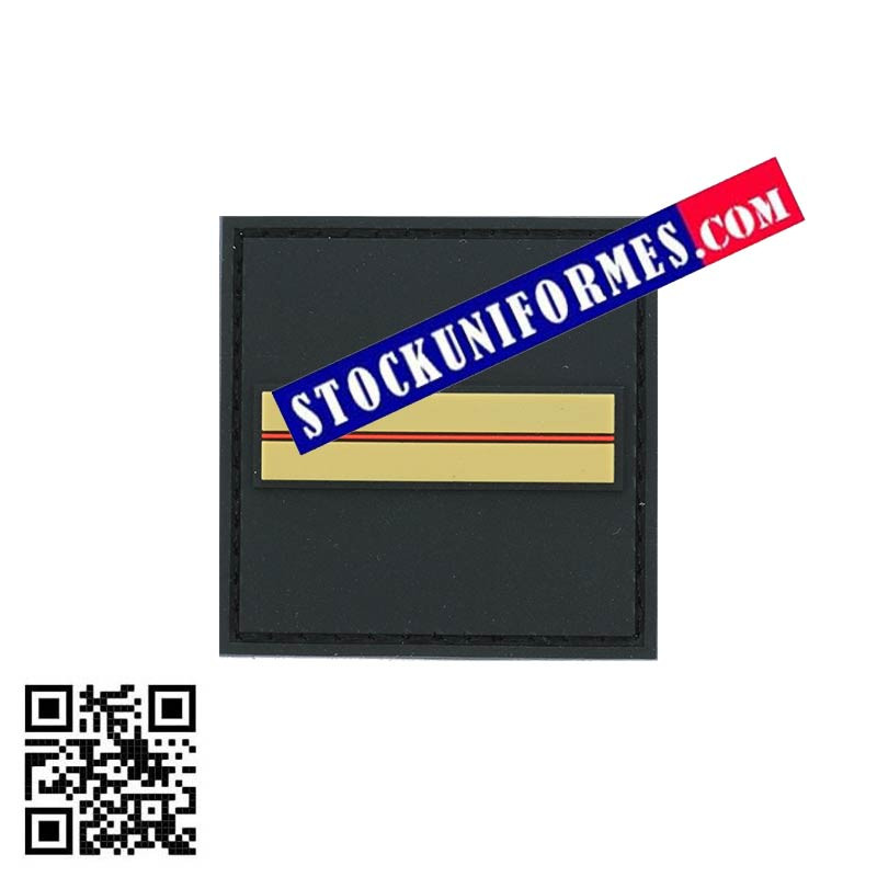 Galon Pompier sur velcro en PVC Adjudant