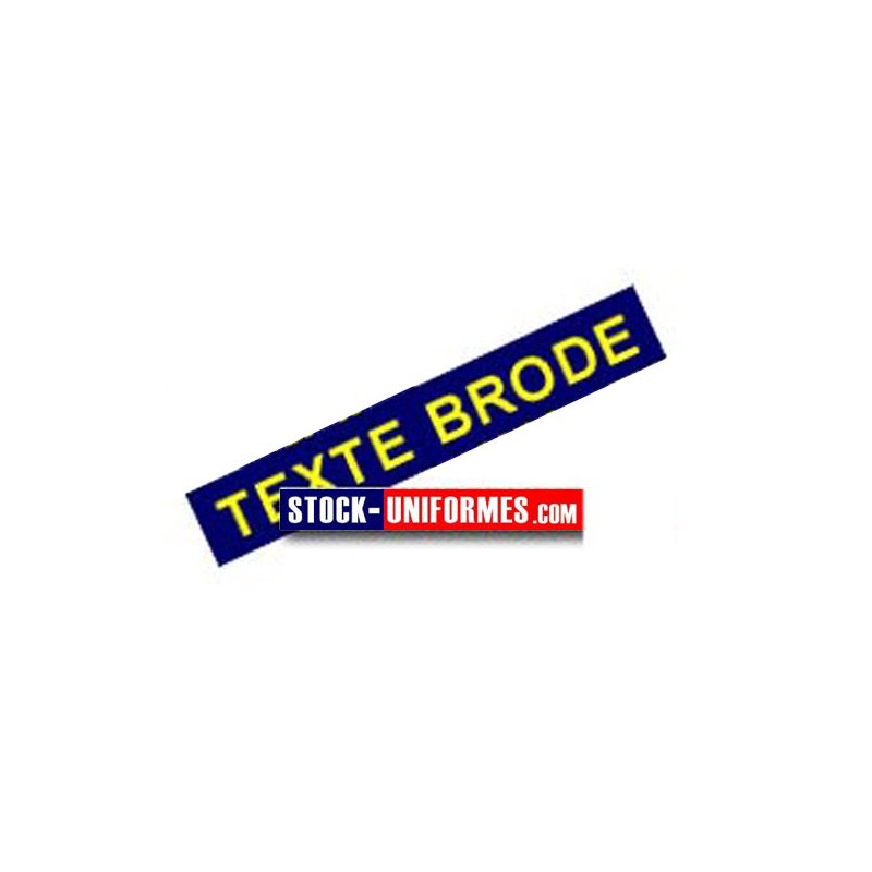 Bande brodée jaune A VOTRE NOM sur velcro bleu marine Bande brodée jaune A VOTRE NOM sur velcro bleu marine