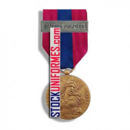 Médaille ordonnance Défense Nationale bronze agrafe Sapeurs-Pompiers