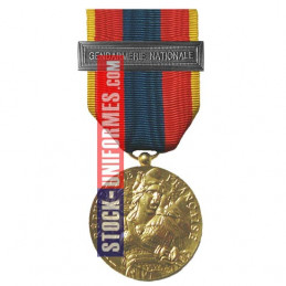Médaille ordonnance Défense Nationale Or agrafe Gendarmerie Nationale