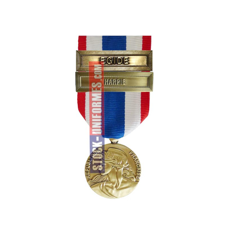 Médaille Protection Militaire du Territoire agrafes Harpie et Egide