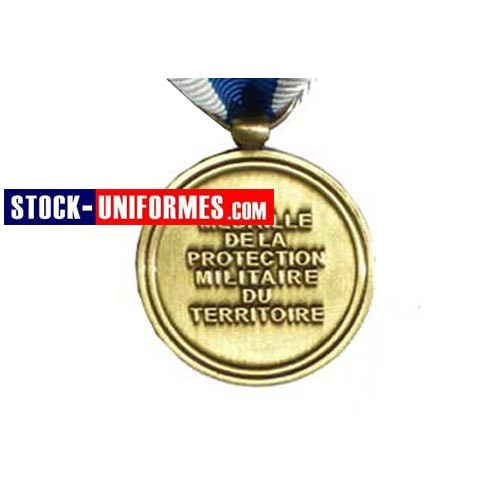 verso - Médaille Protection Militaire du Territoire agrafes Trident et Egide