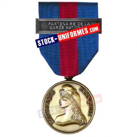 Médaille Bronze Réserviste Volontaire de Défense et Sécurité Intérieure - Partenaire de la Garde Nationale