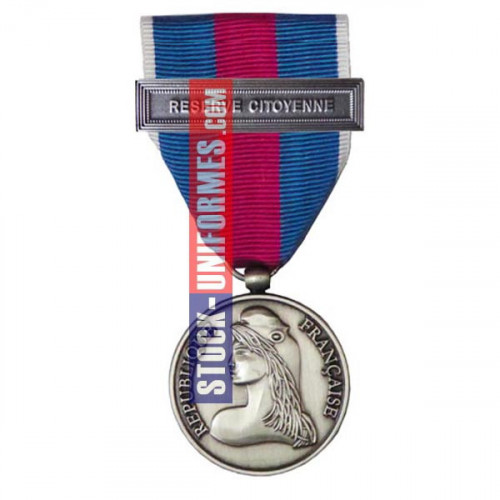 Médaille Argent Réserviste Volontaire de Défense et Sécurité Intérieure - Réserve Citoyenne