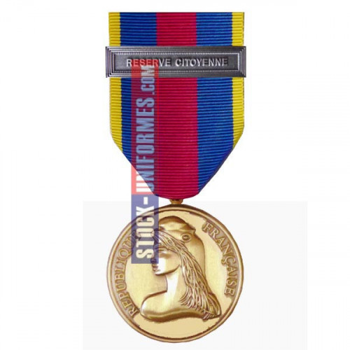 Médaille Or Réserviste Volontaire de Défense et Sécurité Intérieure - Réserve Citoyenne