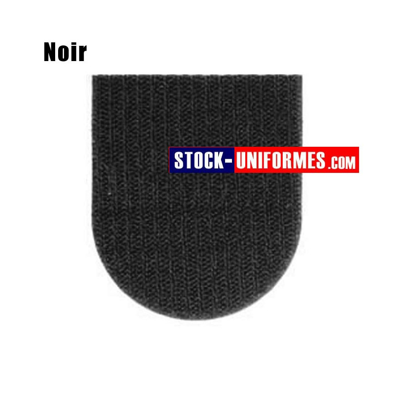 Velcro noir préformé - forme blason arrondi