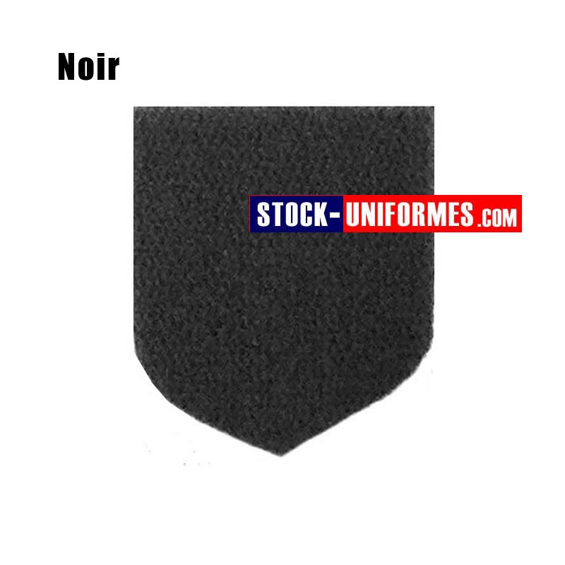 Velcro noir préformé - forme blason pointu