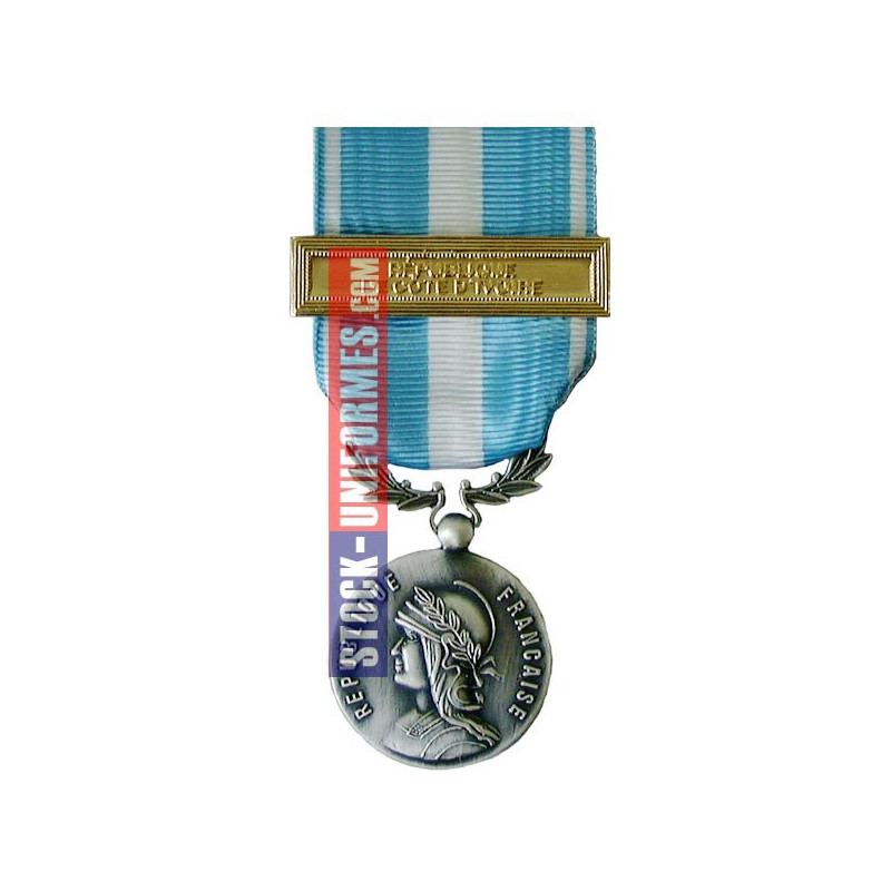 Outre-Mer médaille ordonnance agrafe République de Côte d'Ivoire