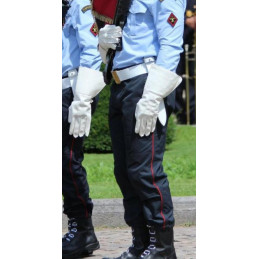 Paire de Crispins avec gant blanc 3 baguettes pour cérémonie garde au drapeau
