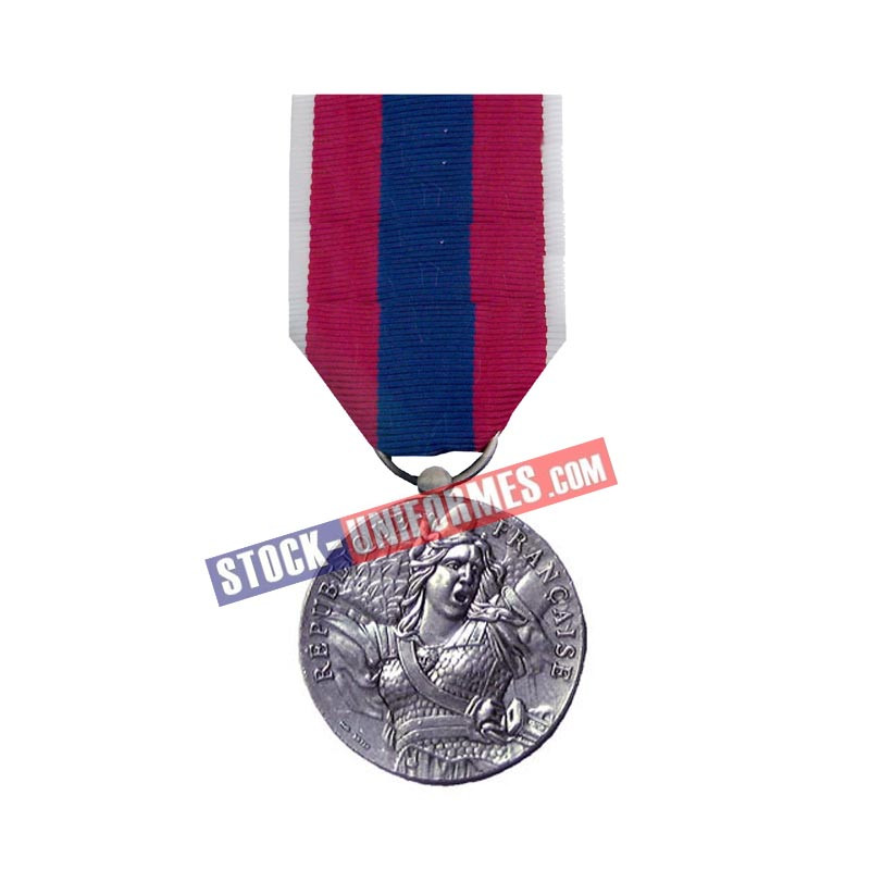 Médaille ordonnance Défense Nationale argent - AGRAFE EN OPTION