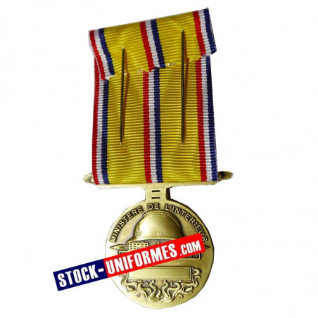 Médaille Sapeurs-pompiers 10 ans d'ancienneté échelon bronze