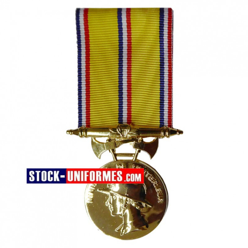 Médaille Sapeurs-pompiers 30 ans d'ancienneté échelon Or Médaille Sapeurs-pompiers 30 ans d'ancienneté échelon Or