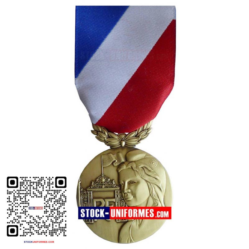 Agrafe  G7 BIARRITZ  Métal Argenté Médaille de la Sécurité Intérieure 