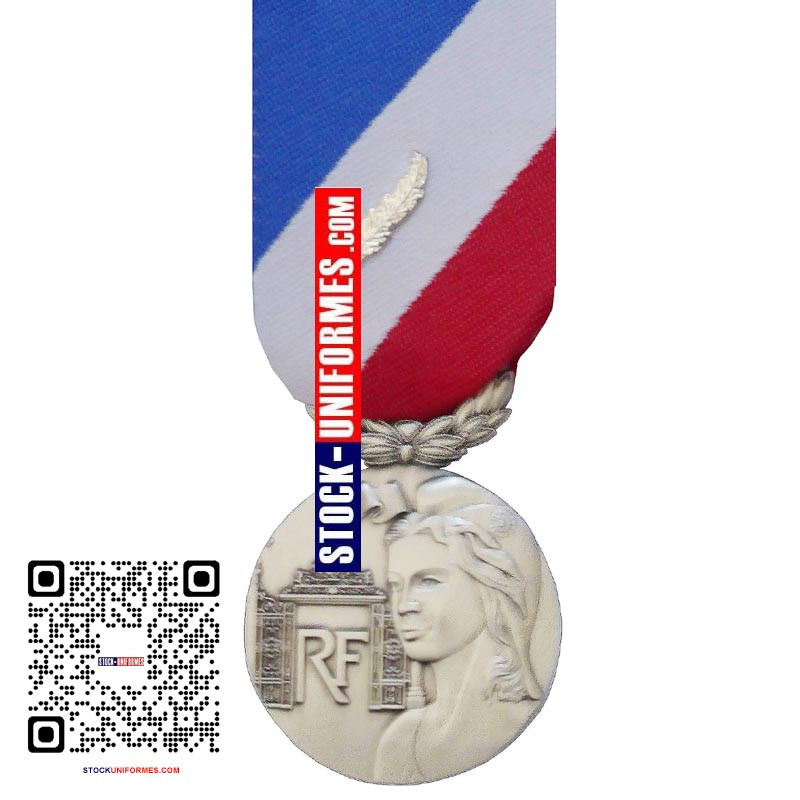 Médaille ordonnance Sécurité Intérieure argent - agrafe en option