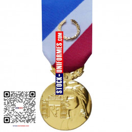 Médaille ordonnance Sécurité Intérieure Or - agrafe en option