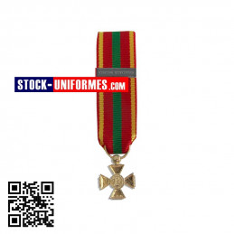 Médaille réduction Croix du combattant volontaire Agrafe MISSIONS EXTERIEURES