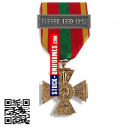 Médaille Ordonnance Croix du combattant volontaire Agrafe GUERRE 1939 1945