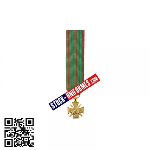 Croix de Guerre 1914-1918 médaille réduction