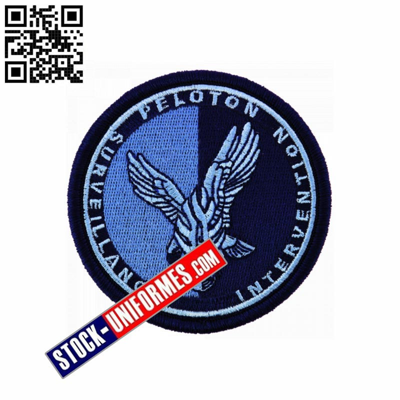 Ecusson brodé basse visibilité bleu psig Gendarmerie