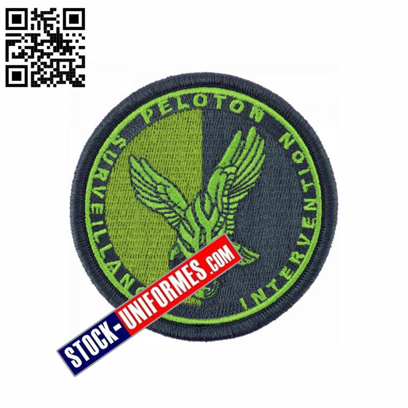 Ecusson brodé basse visibilité vert psig Gendarmerie