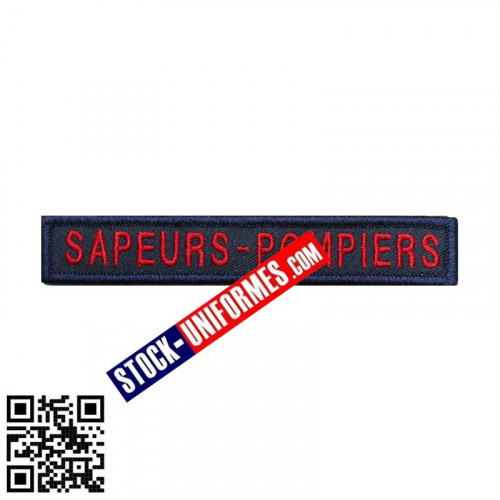 Ecusson patronyme SAPEURS-POMPIERS brodé Rouge