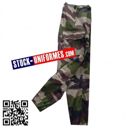 Pantalon de treillis f2 bas droit camouflage centre Europe