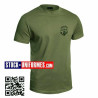 Tee shirt militaire vert Od sérigraphié Troupes de Marine