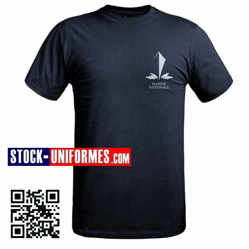 tee shirt militaire sérigraphié du nouveau logo marine nationale