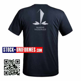 tee shirt militaire sérigraphié du nouveau logo marine nationale verso