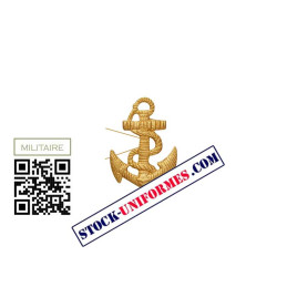 TDM Ancre dorée à tiges pour calot Troupes de Marine