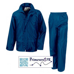 Ensemble de pluie bleu marine 1 veste 1 pantalon