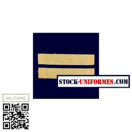 TDM Galon de poitrine LIEUTENANT Troupes de Marine sur drap bleu marine