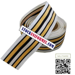 Galon MILITAIRE LIEUTENANT-COLONEL BLANC - prix pour une coupe de 80 cm