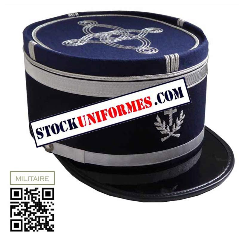 Kepi Gendarmerie brodé Aumonier Argent - choix broderie CATHOLIQUE ou PROTESTANT ou ISRAELITE ou MUSULMAN
