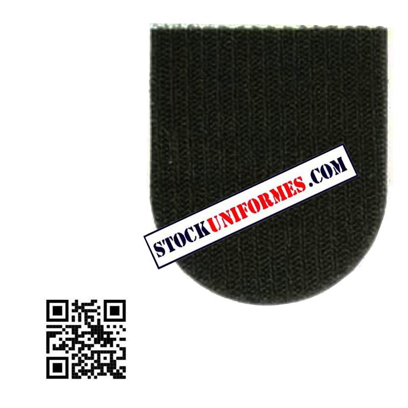 Velcro noir velours forme blason arrondi pour écusson Environnement