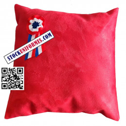 Coussin velours Rouge pour remise de médaille - 30 cm / 30 cm - plus cocarde tricolore