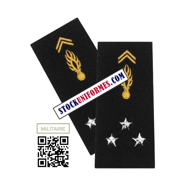 Fourreaux drap Générale de Gendarmerie 3 Etoiles